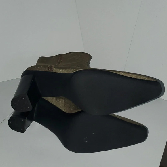 Apostrophe Womens Ankle Boot Heels Size 10M Beige Fabric Pointed Toe 'Naomi' - Picture 15 of 15